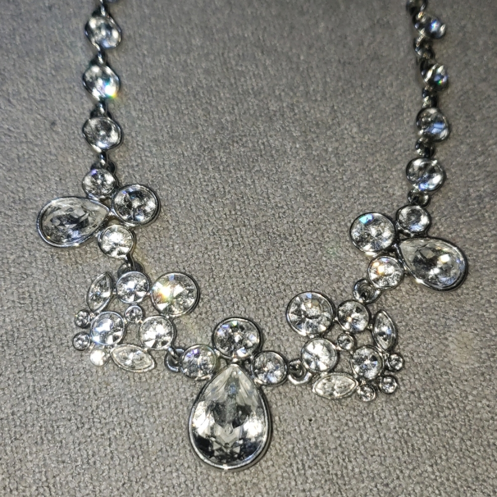 Givenchy adjustable length pave jewels necklace